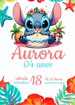 Stitch Birthday Invitation – Static – D.Couto