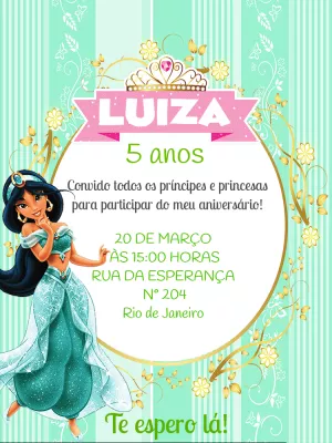 Invitación de cumpleaños Princesas – Estático – Pedro Henrique