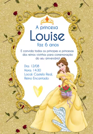 Invitación de cumpleaños Princesas – Estático – Alice Capistrano Roussenq
