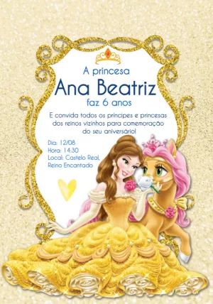 Invitación de cumpleaños Princesas – Estático – Alice Capistrano Roussenq