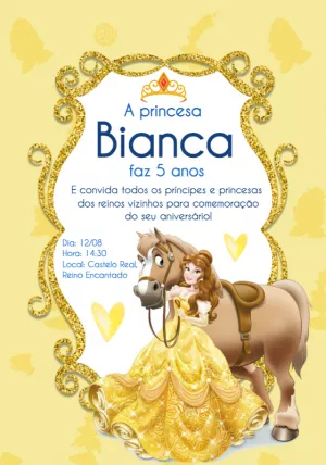 Invitación de cumpleaños Princesas – Estático – Alice Capistrano Roussenq