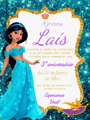 Invitación de cumpleaños Princesas – Estático – Augusto Renan