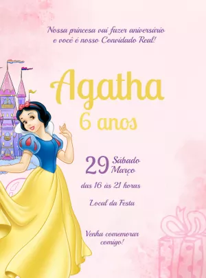 Invitación de cumpleaños Princesas – Estático – Jonathan Fiuza