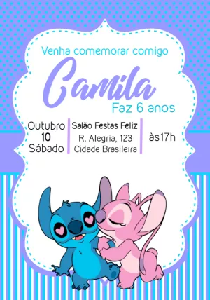 Stitch Birthday Invitation – Static – Julia B