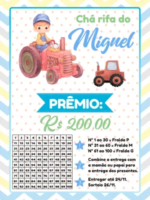Baby Shower Raffle – Static – Pedro Henrique