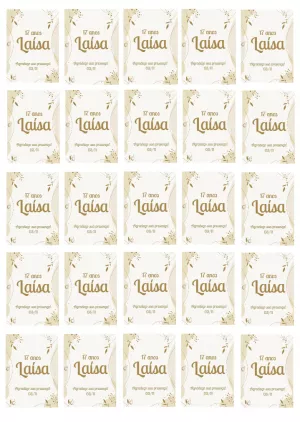 Tag de Aniversário Floral Elegante para Editar Online