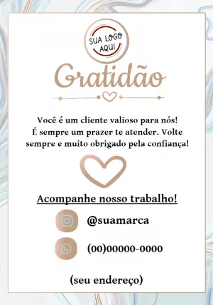 Cartão de Agradecimento ao Cliente Elegante para Editar Online