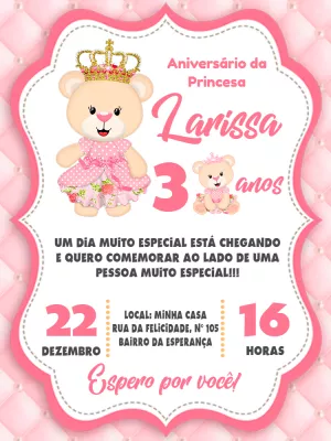 Invitación de cumpleaños Princesas – Estático – Pedro Henrique