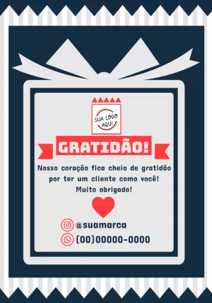 Cartão de Agradecimento ao Cliente para Editar Online