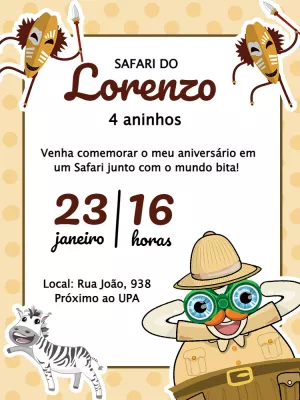 Safari Birthday Invitation – Static – Breezy