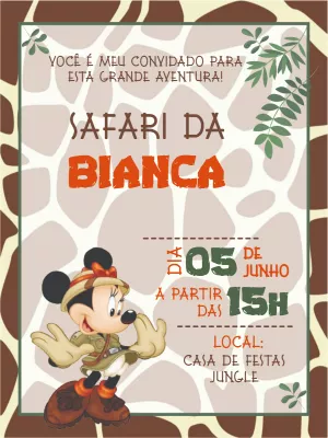 Safari Birthday Invitation – Static – Amora Arte e Design