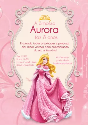 Invitación de cumpleaños Princesas – Estático – Alice Capistrano Roussenq