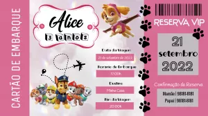 Invito di compleanno Paw Patrol – Statico – Wolf Designer