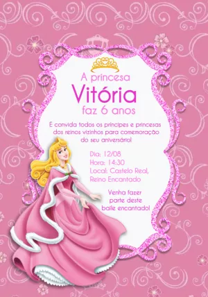 Invitación de cumpleaños Princesas – Estático – Alice Capistrano Roussenq