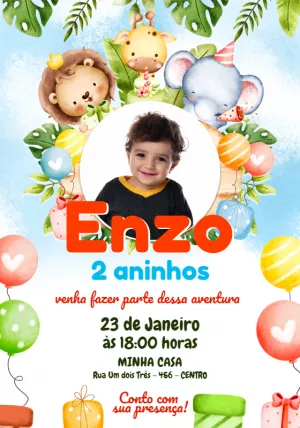 Safari Birthday Invitation – Static – Jotta