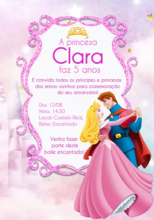 Invito di compleanno Principesse – Statico – Alice Capistrano Roussenq