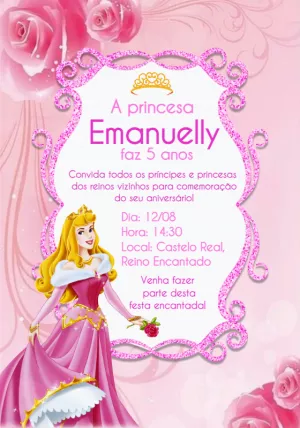 Invito di compleanno Principesse – Statico – Alice Capistrano Roussenq