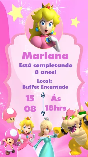 Invitación de cumpleaños Princesas – Estático – Heliene Designer