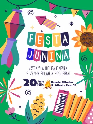 Invitación de Festa Junina – Estático – Querido Convite