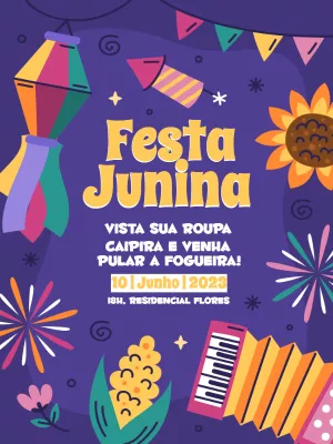 Invitación de Festa Junina – Estático – Querido Convite