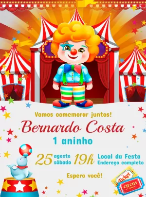 Circus Birthday Invitation – Static – Renata Designer