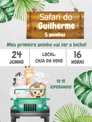 Safari Birthday Invitation – Static – Augusto Renan