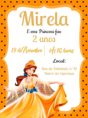 Invitación de cumpleaños Princesas – Estático – Pedro Henrique