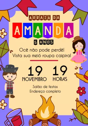 Invitación de Festa Junina – Estático – Montando a Sua Festa Oficial