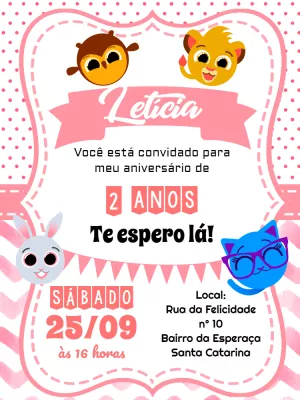 Invitación de cumpleaños Bolofofos – Estático – Pedro Henrique