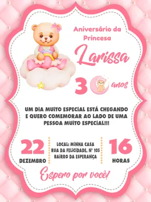 Invitación de cumpleaños Princesas – Estático – Pedro Henrique