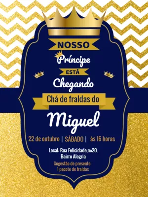 Invito baby shower – Statico – Gley Leobas