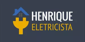 Logo Eletricista Editável com Símbolo de Casa e Tomada