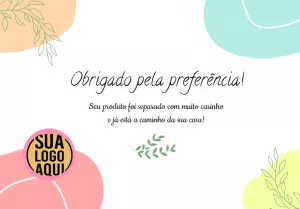 Cartão Obrigado pela Compra Floral para Editar Online