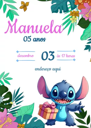 Stitch Birthday Invitation – Static – D.Couto