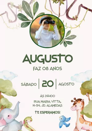 Safari Birthday Invitation – Static – Tay