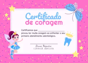 Certificado de Coragem Dentista Fada para Editar Online
