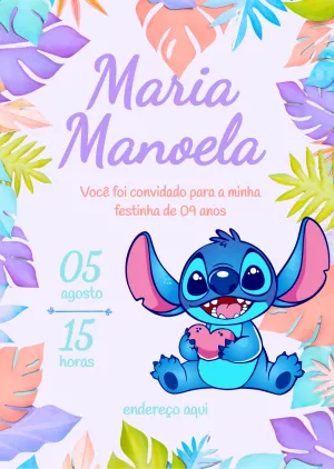 Invitación de cumpleaños Stitch – Estático – D.Couto