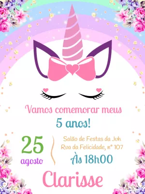独角兽生日邀请函 – 静态 – Pedro Henrique