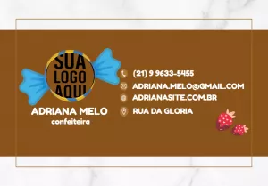 Cartão de Visita Confeitaria Doce para Editar Online
