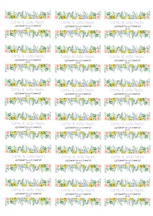 Tag de Agradecimento Casamento Floral para Editar Online