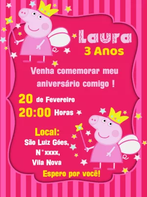Invitación de cumpleaños Princesas – Estático – Lilian Designer