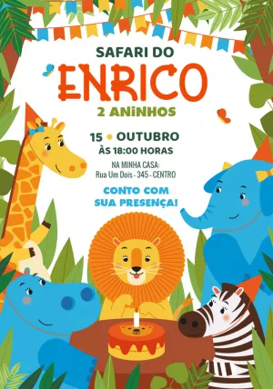Safari Birthday Invitation – Static – Jotta