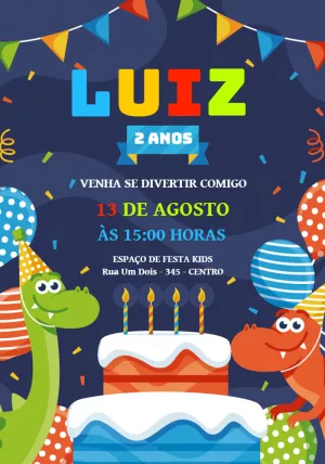Invitación de cumpleaños Dinosaurio – Estático – Jotta