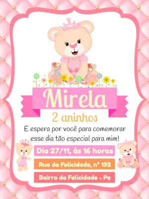 Invitación de cumpleaños Princesas – Estático – Pedro Henrique