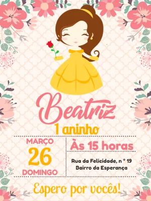 Invitación de cumpleaños Princesas – Estático – Pedro Henrique