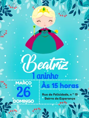Invitación de cumpleaños Princesas – Estático – Pedro Henrique