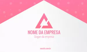 Modelo de Cartão de Visita Rosa Editável para Empresas