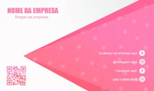 Cartão de Visita Rosa Profissional para Editar Online