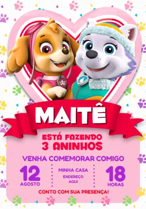 Invito di compleanno Paw Patrol – Statico – Jotta