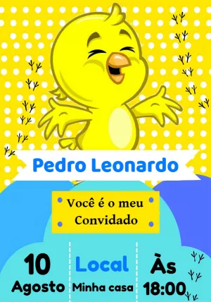 Galinha Pintadinha生日邀请函 – 静态 – Thainá Nicolau 